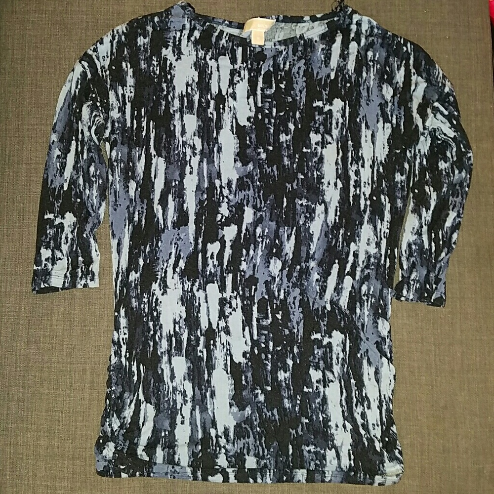 Michael Kors blouse, Blue/Black.